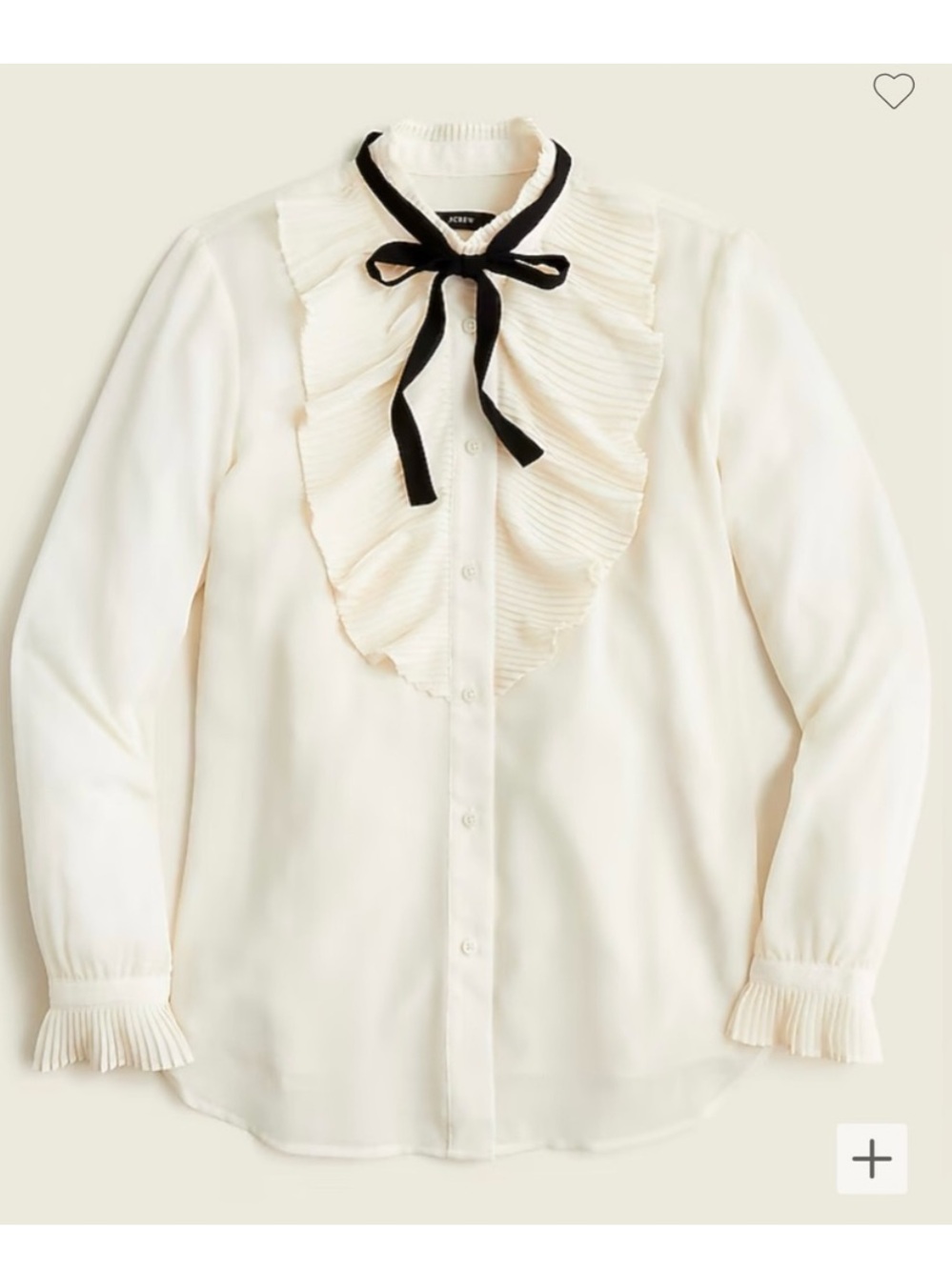 J Crew Pleated ruffle top crinkle chiffon sz 8 Edwardian Victorian Vintage Style